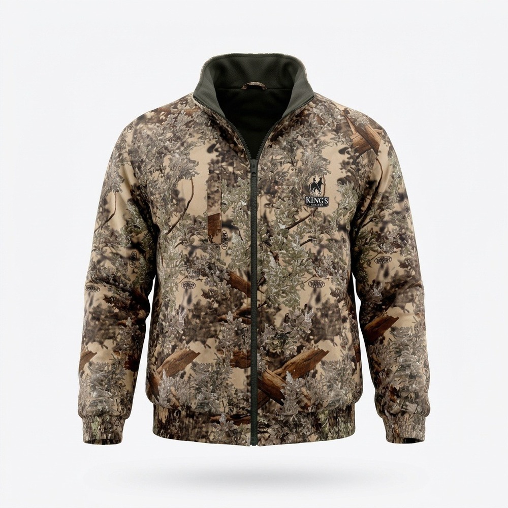 Kings Outdoor World Desert Shadow Camo Jacket Mens 4XL Full Zip Fleece Lined